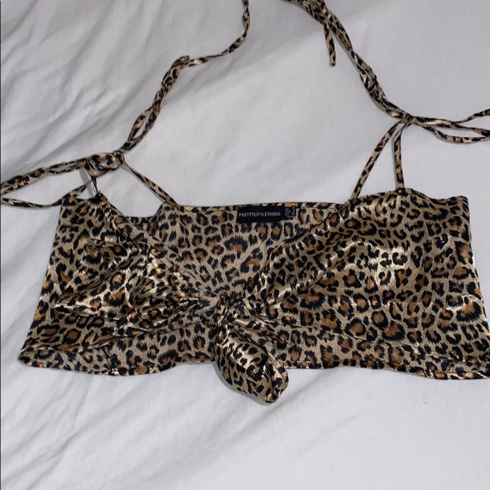 Pretty little thing cheetah crop top